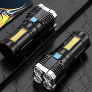 LINTERNA LED RECARGABLE USB L-S03 4 LUCES MULTIFUNCION