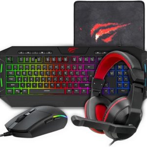 COMBO GAMER 4 EN 1 HAVIT KB501CM TEC/MOUSE/AUR/PAD