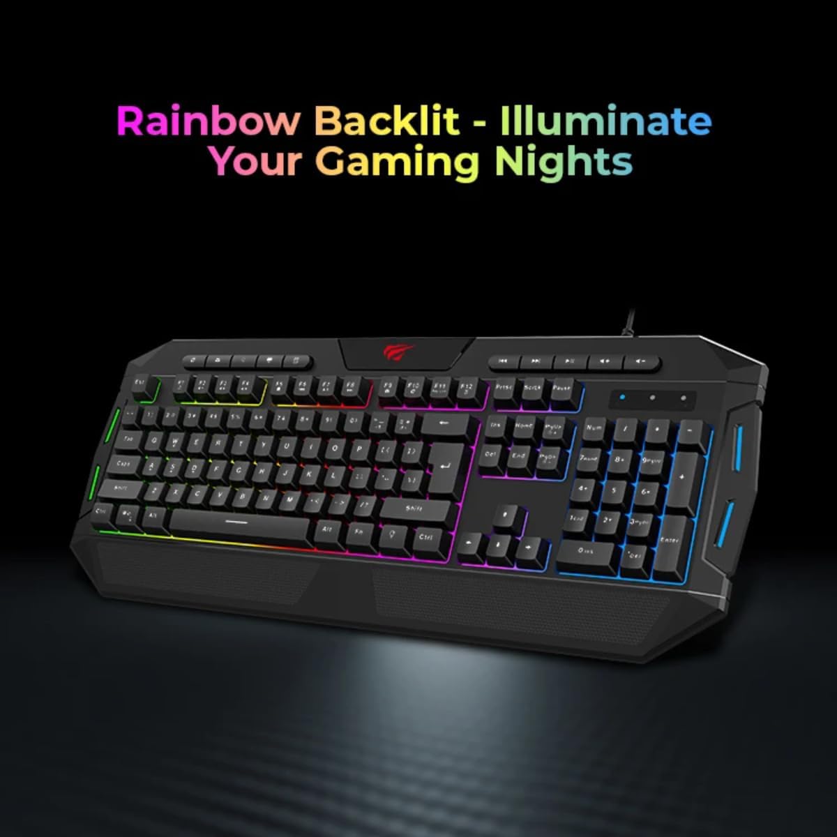 COMBO GAMER 4 EN 1 HAVIT KB501CM TEC/MOUSE/AUR/PAD - Imagen 2