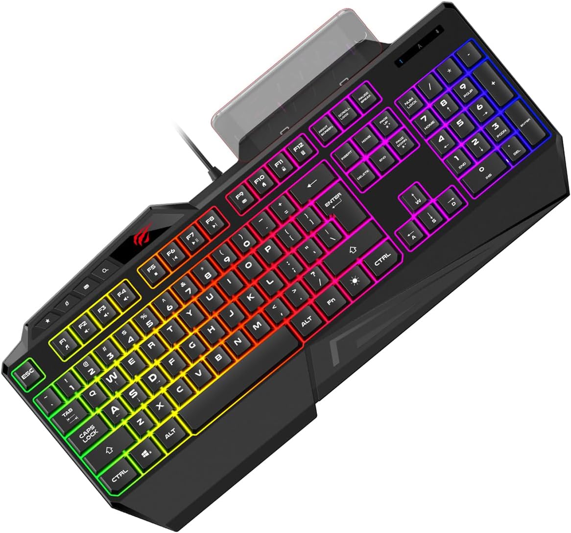 TECLADO GAMER USB C/ LUCES HAVIT KB488L
