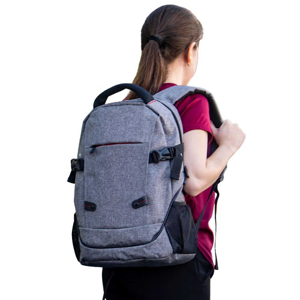 MOCHILA PARA NOTEBOOK 15,6″ GRIS C/ BOLSILLO TN17012/G