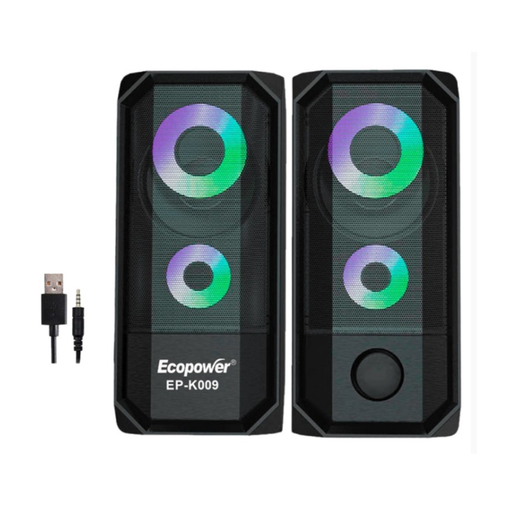PARLANTE PARA PC USB GAMER ECOPOWER EP-K009 RGB